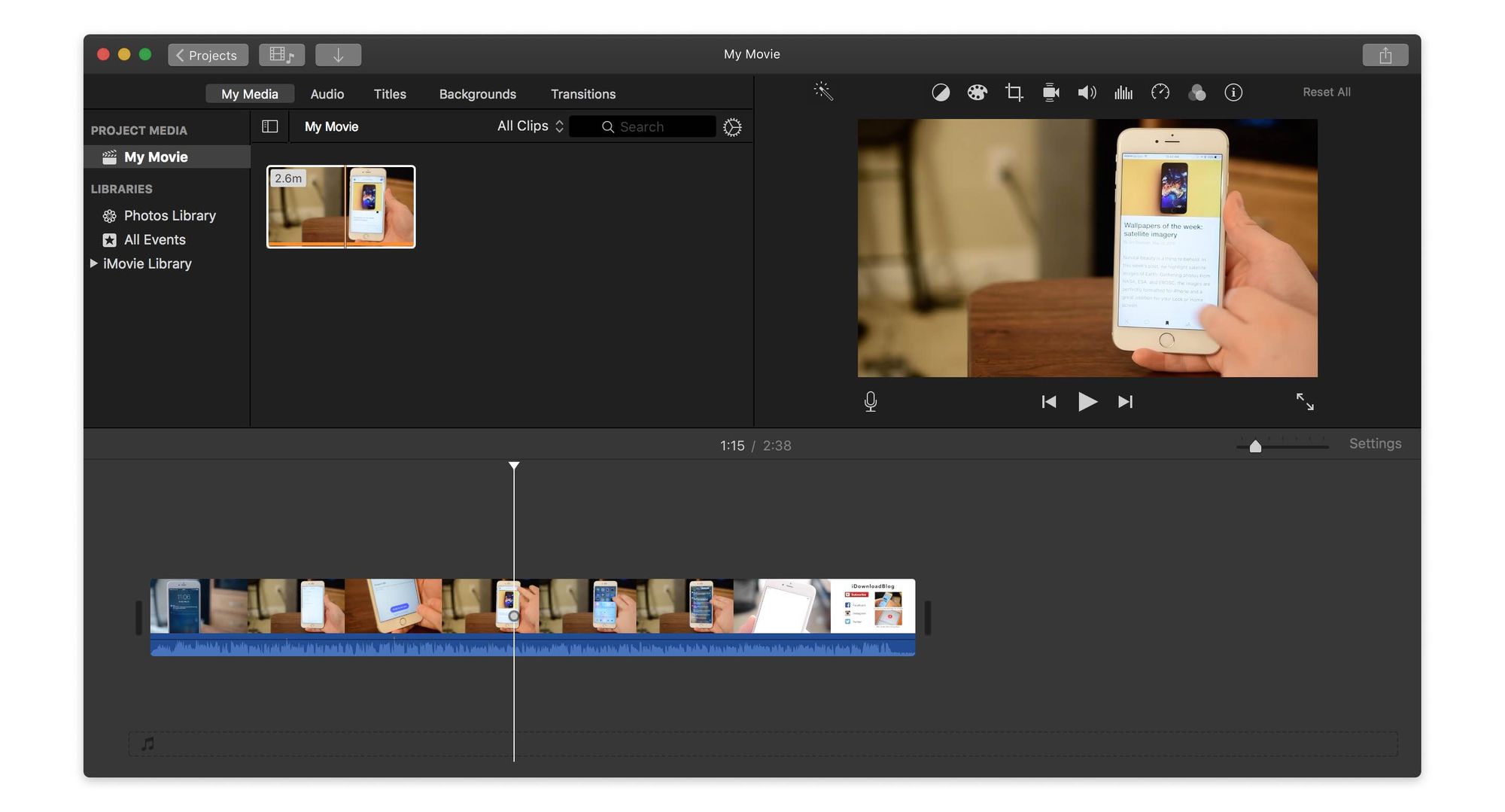 how to cut video on imovie mac