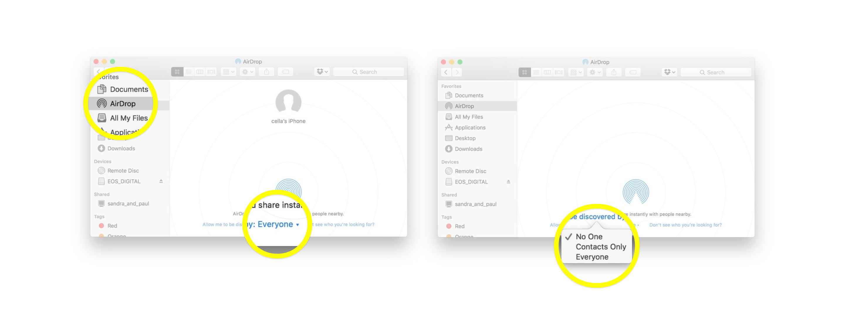 How to Turn on AirDrop on Mac, iPhone, or iPad