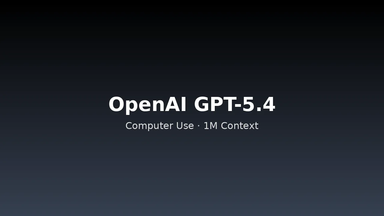 OpenAI Launches GPT-5.4: Computer Use, 1M Token Context, and a Unified Frontier Model